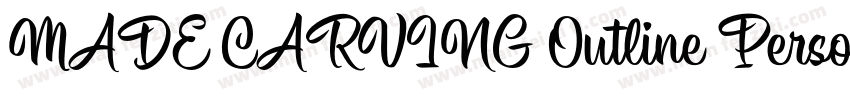 MADE CARVING Outline Personal Use字体转换